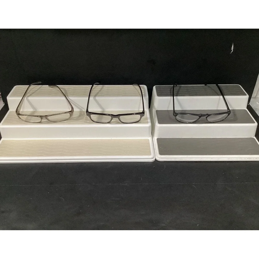 Lot‎ of 8 Assorted Eyeglass Frames Metal Acetate Rectangular Oval Black Silver